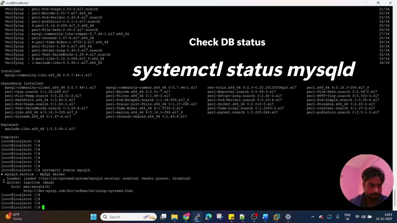 MYSQL DB status & Start Service #mysql #mysqldb #mysqldba