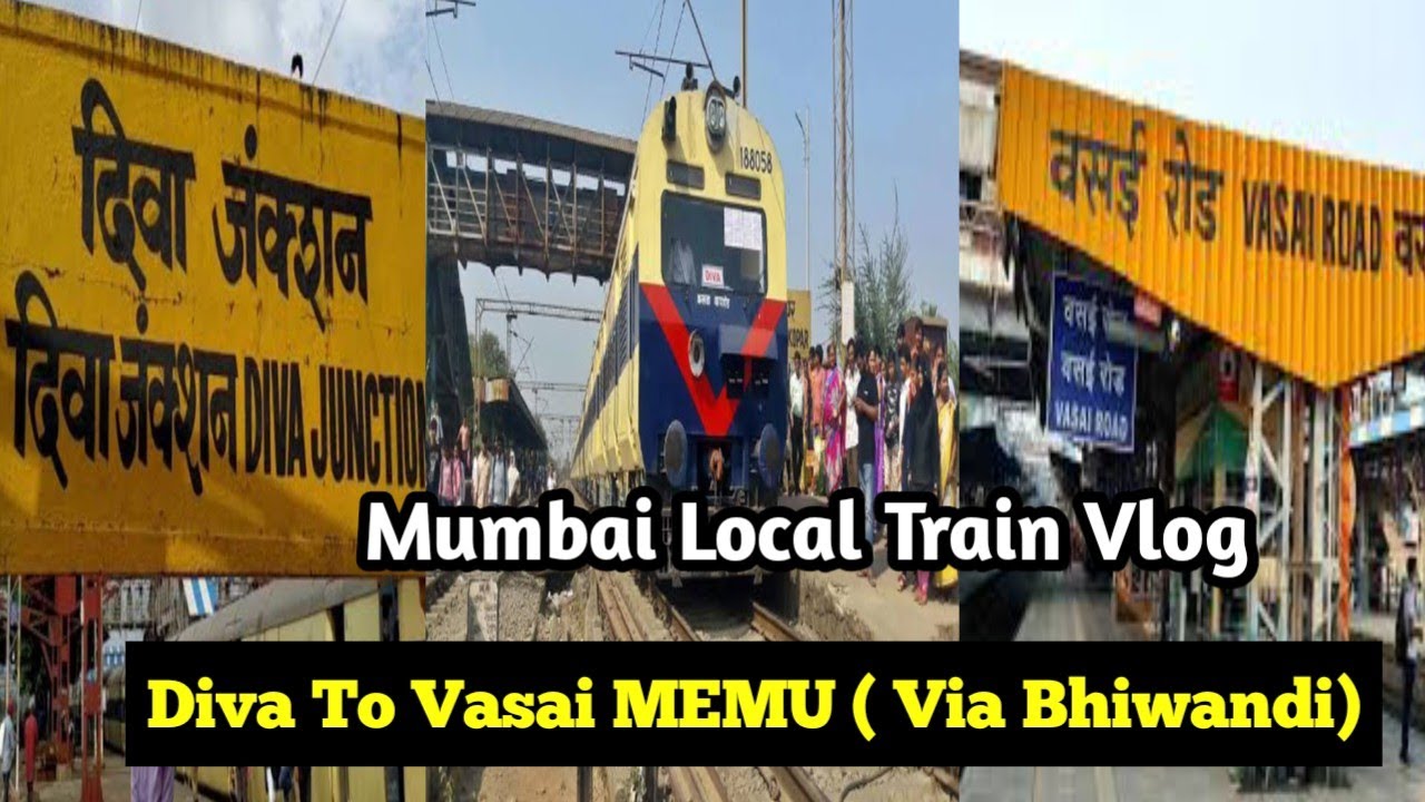 Mumbai Local Train Journey | Diva To Vasai Station | Diva To Vasai Memu Train