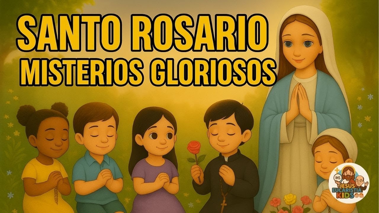Rosario: Misterios Gloriosos | Reza con María y entrega rosas con cada Ave María