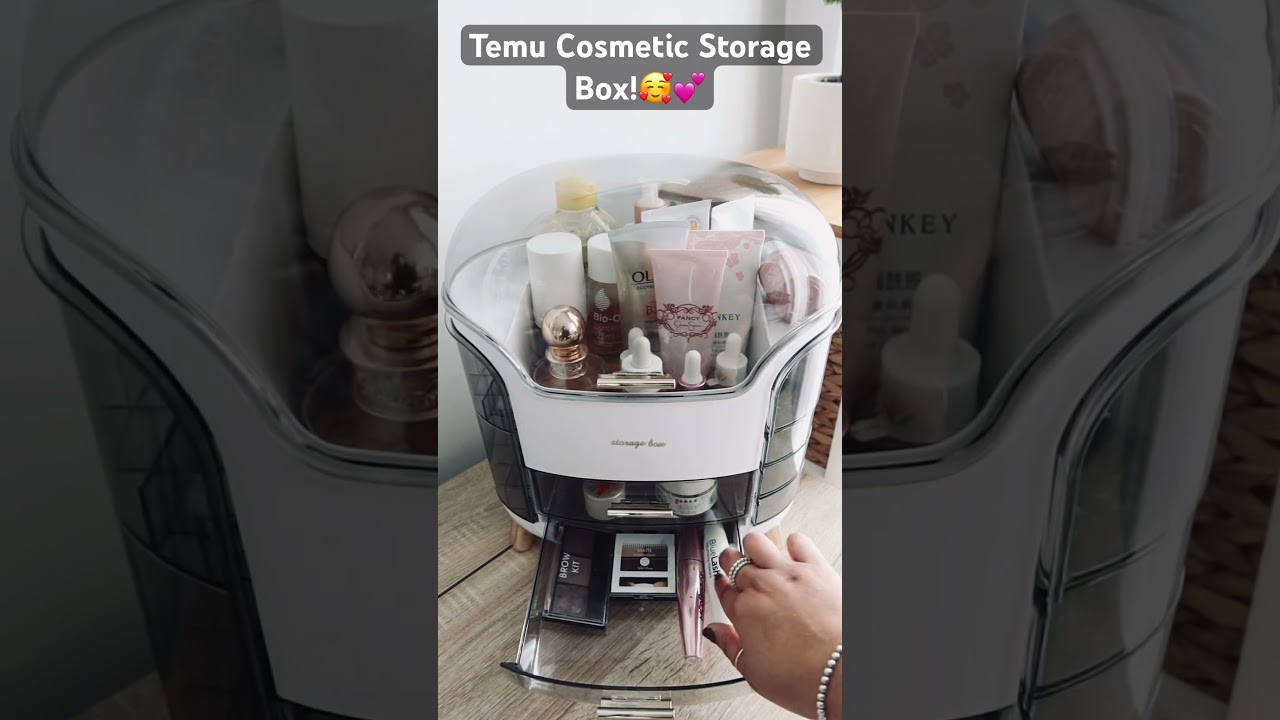 Loving my Cosmetic Storage Box from Temu🥰😘  #temu  #temufinds #shoptemu #organization #makeup