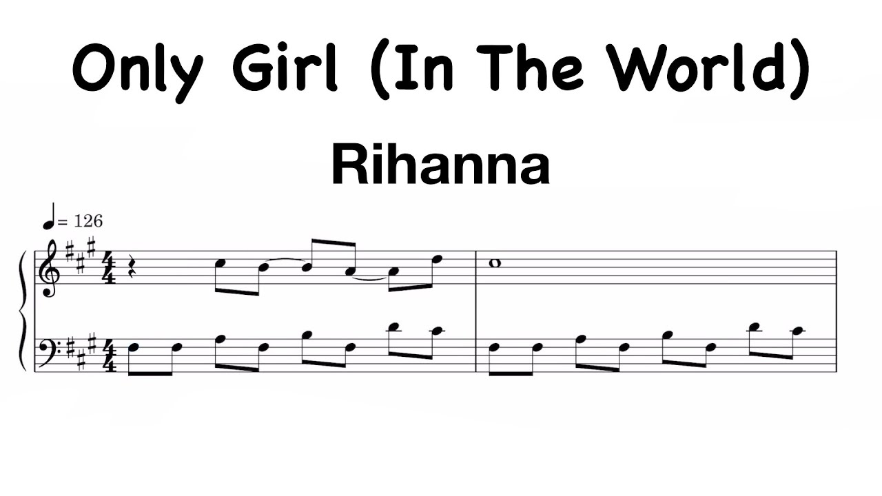 Rihanna - Only Girl In The World Sheet Music