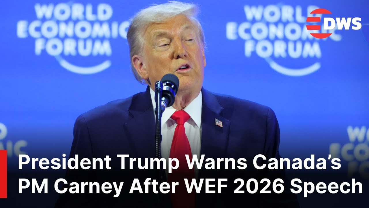 Trump’s Explosive WEF 2026 Speech: Canada’s PM Carney Gets a Direct Warning on Trade & Policy | AC1E