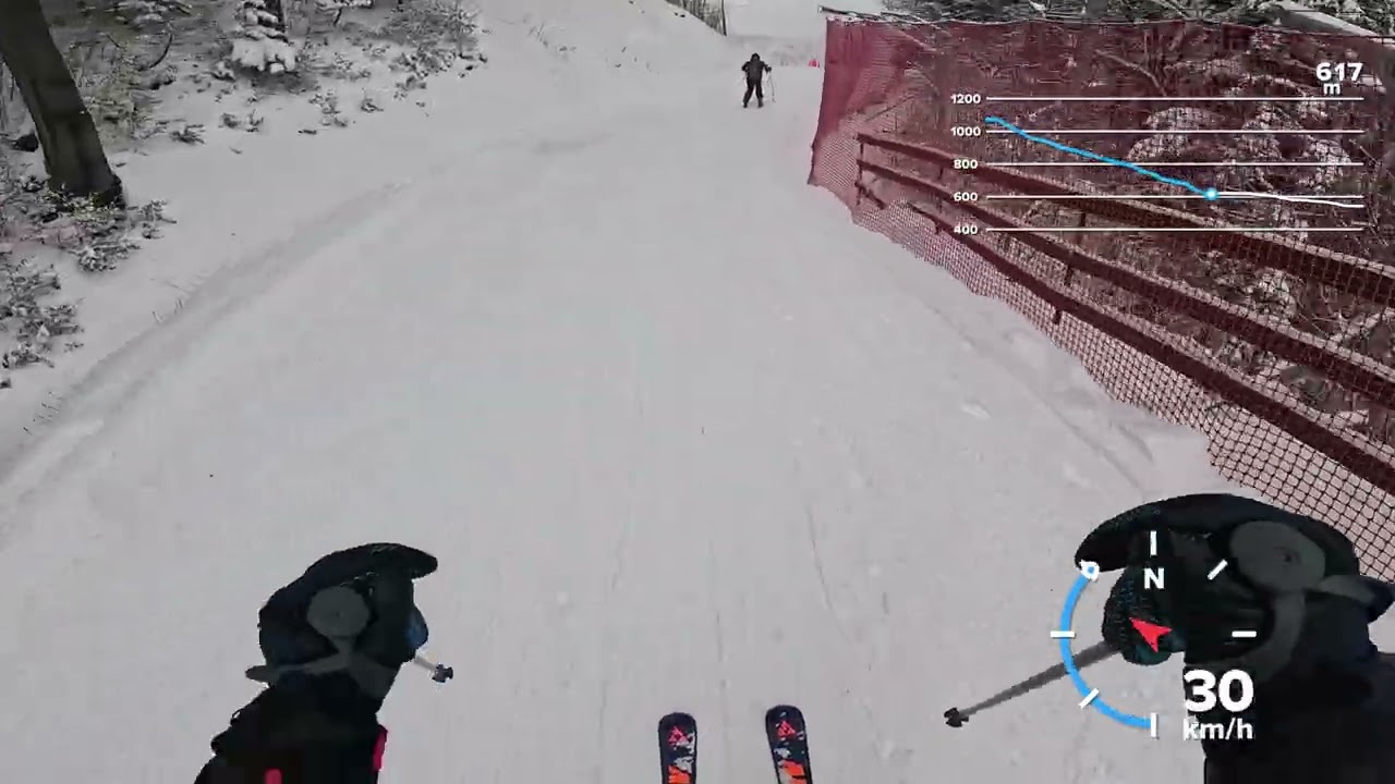 Narty Szczyrk COS trasa fis czarna nr 23 zjazd na sam dół, 19.02.2026