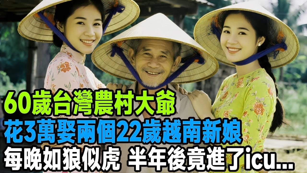 60歲台灣農村大爺，花3萬娶兩個22歲越南新娘，每晚如狼似虎，半年後竟進了icu   「茶桌老故事」