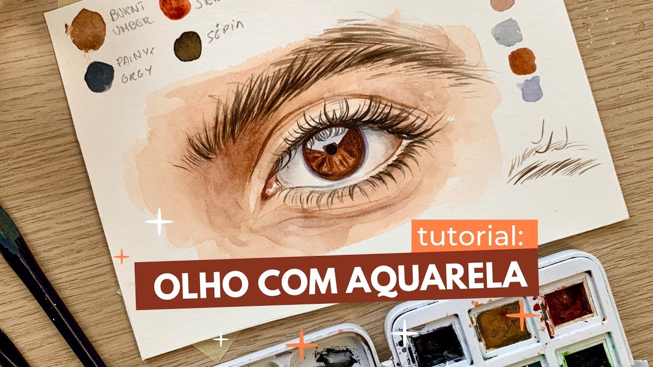 COMO PINTAR OLHO COM AQUARELA 2.0 | tutorial atualizado 2022