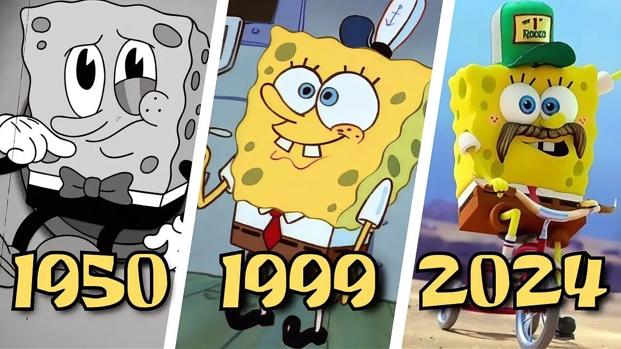 Evolution of SpongeBob SquarePants in Movies and TV and Animation (1950 - 2024)