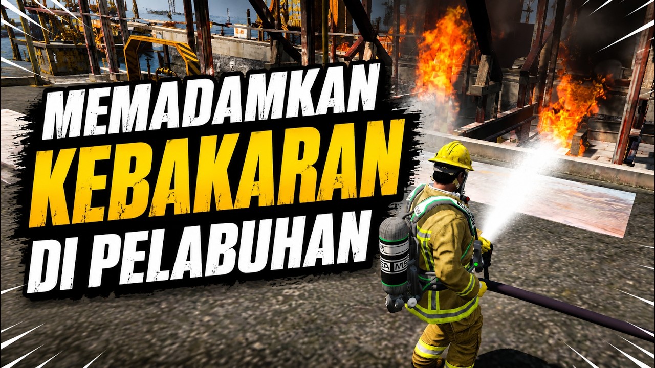 Petugas Pemadam Kebakaran Memadamkan Kebakaran di Pelabuhan GTA 5 #gta5 #gta5lspdfr #lspdfrindonesia