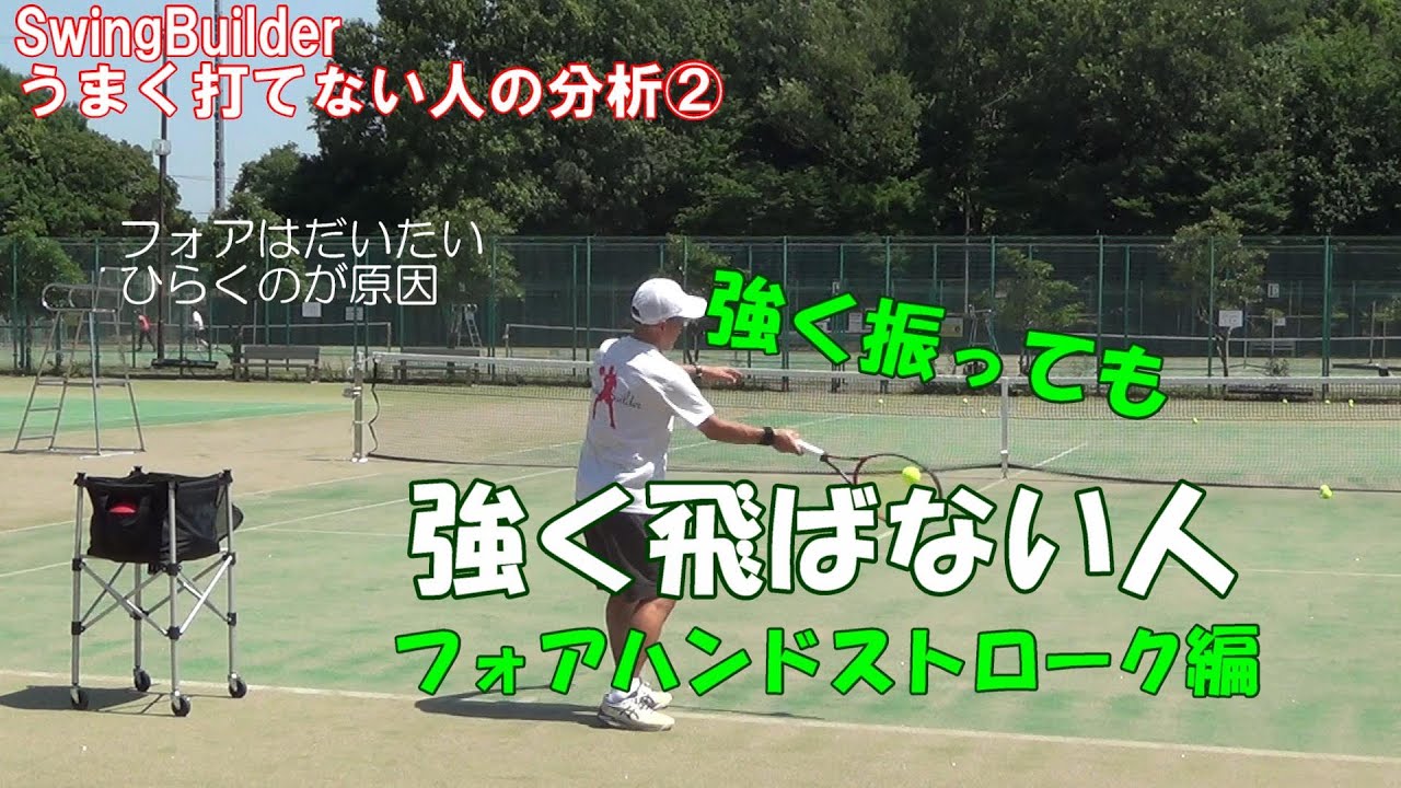 【テニス　うまく打てない人の分析②】強く振っても強く飛ばない人：フォアハンドストローク編