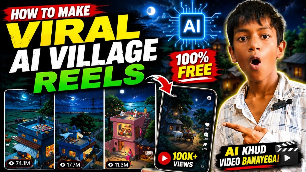 Viral Ai Village Reels Kaise Banaye ? | How To Make Viral Ai Village Reels ? (100% Free)