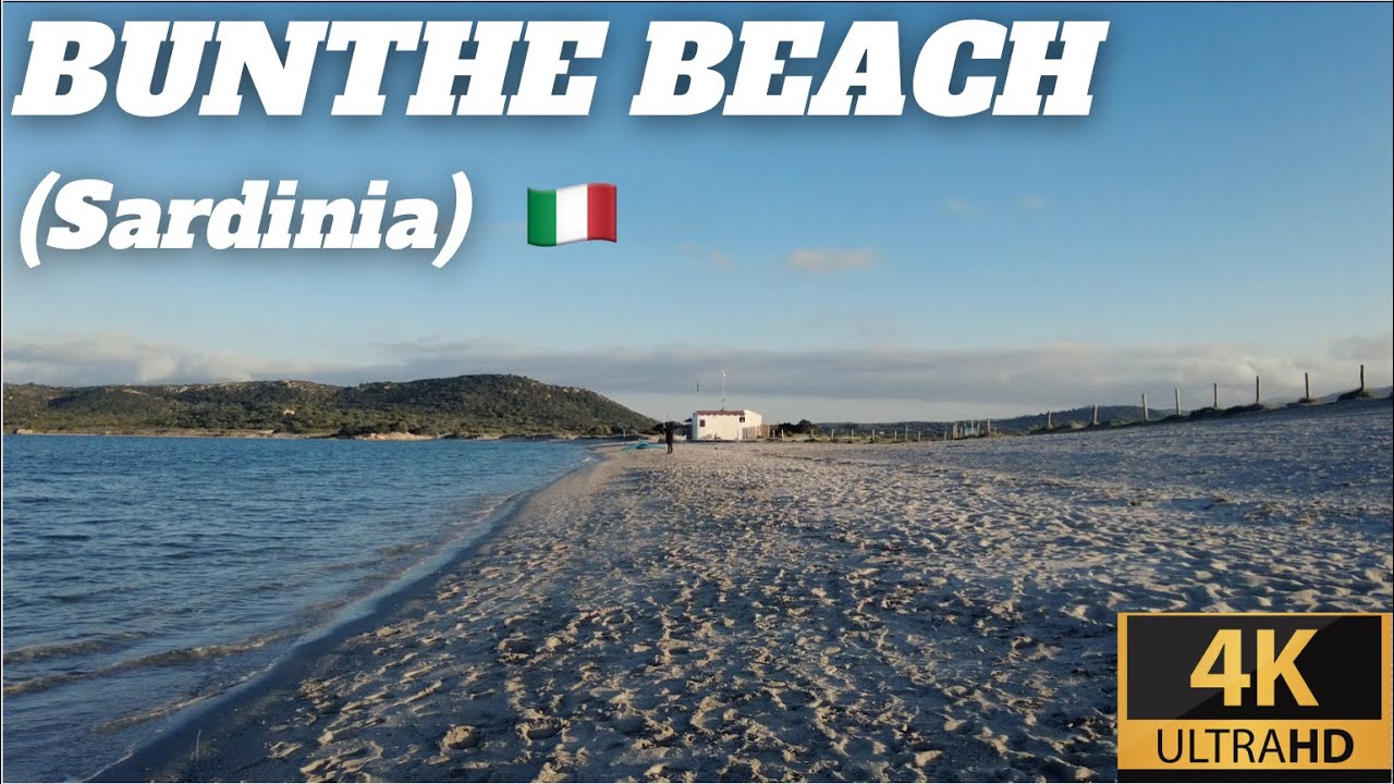 Bunthe Beach (Olbia-Sardinia) - Italy 🇮🇹 - January 2023🌤️ - 4K Beach Walking Tour