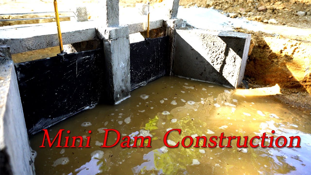 Full Small Dam Construction , Miniature Concrete Dam Building