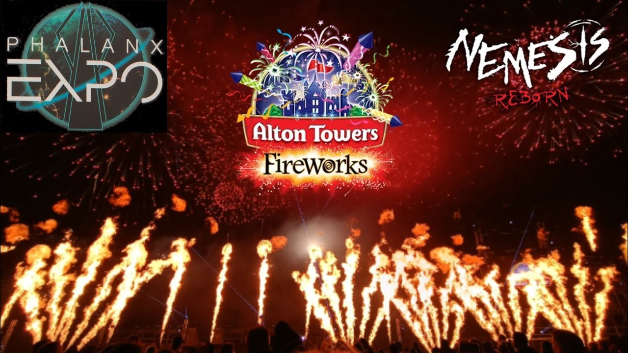 Alton Towers Fireworks | PHALANX EXPO 2024 | 4K 60 FPS