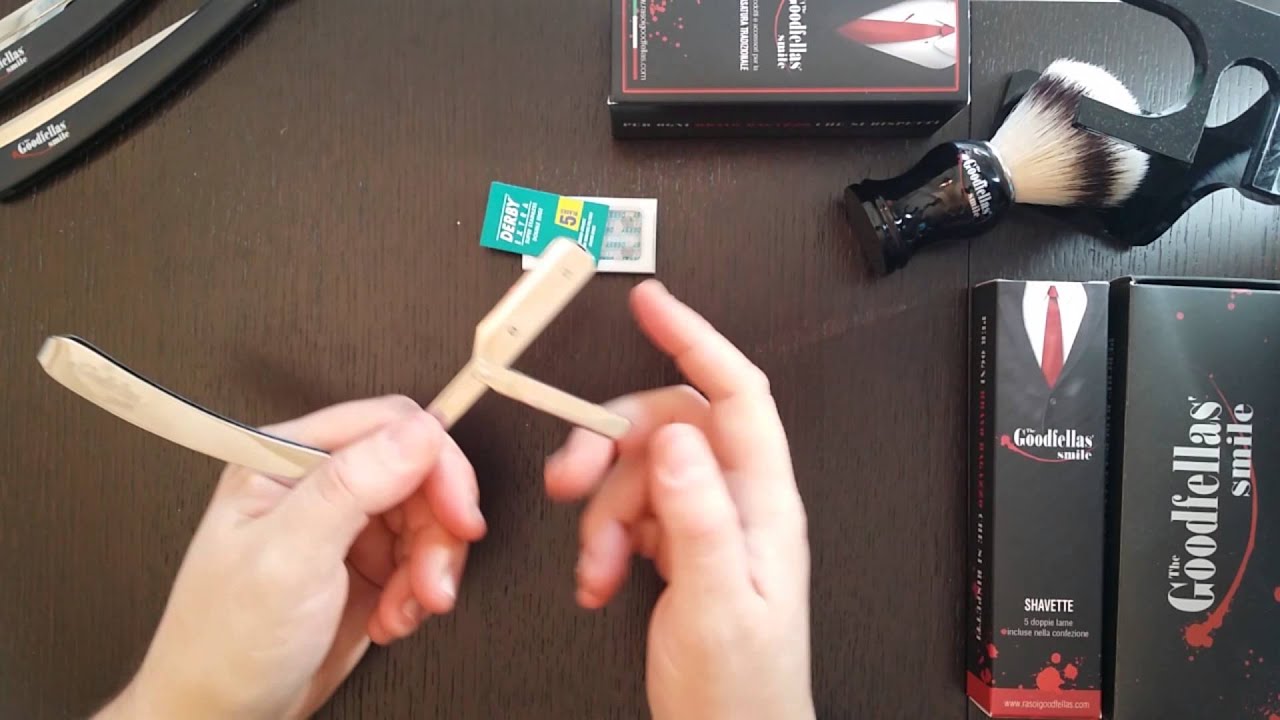 Shavette rasoio a mano libera in acciaio inox The Goodfellas' smile