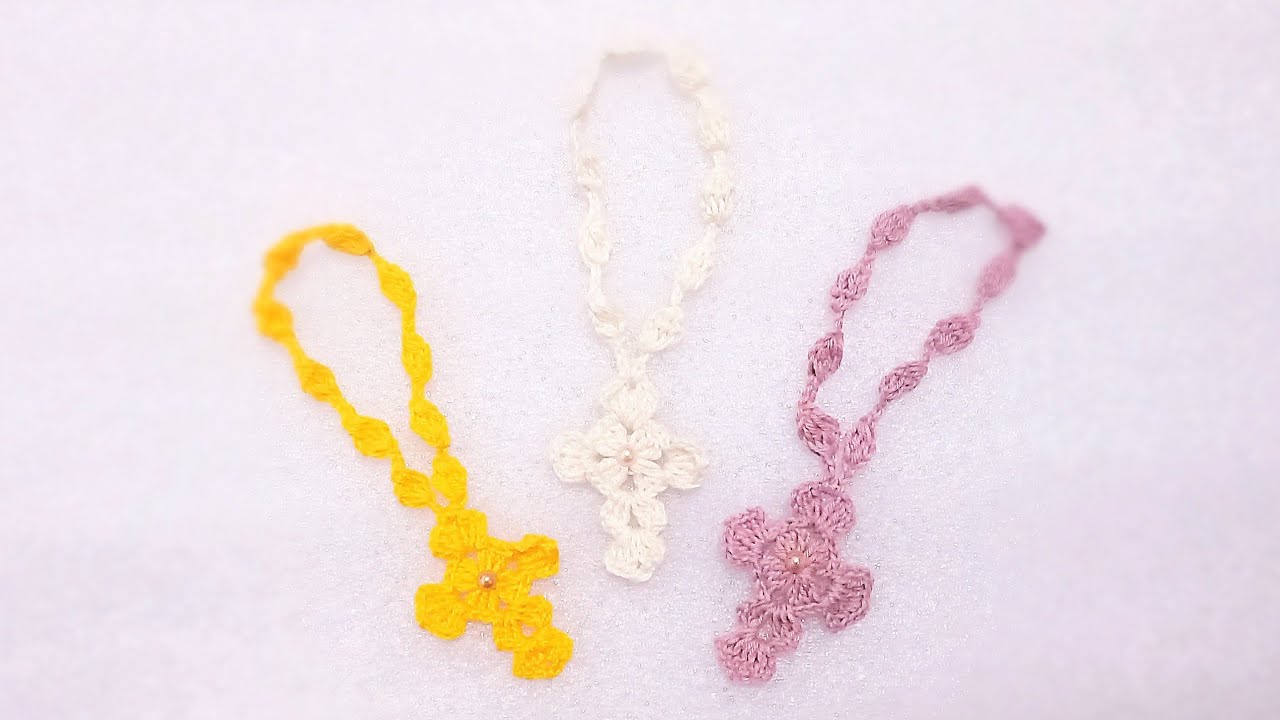 Como Fazer Um Mini Terço Em Crochê Simples E Fácil De Fazer 🧶