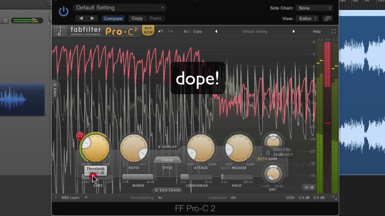 Параллельное сжатие с помощью FabFilter Pro C 2