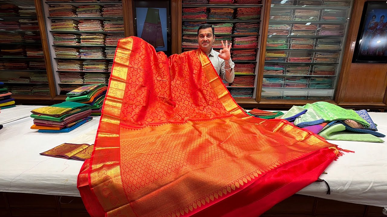 CLEARANCE SALE🥳🚨Chickpet Wholesale Pure Kanchipuram Silk Sarees. Single saree courier avail.