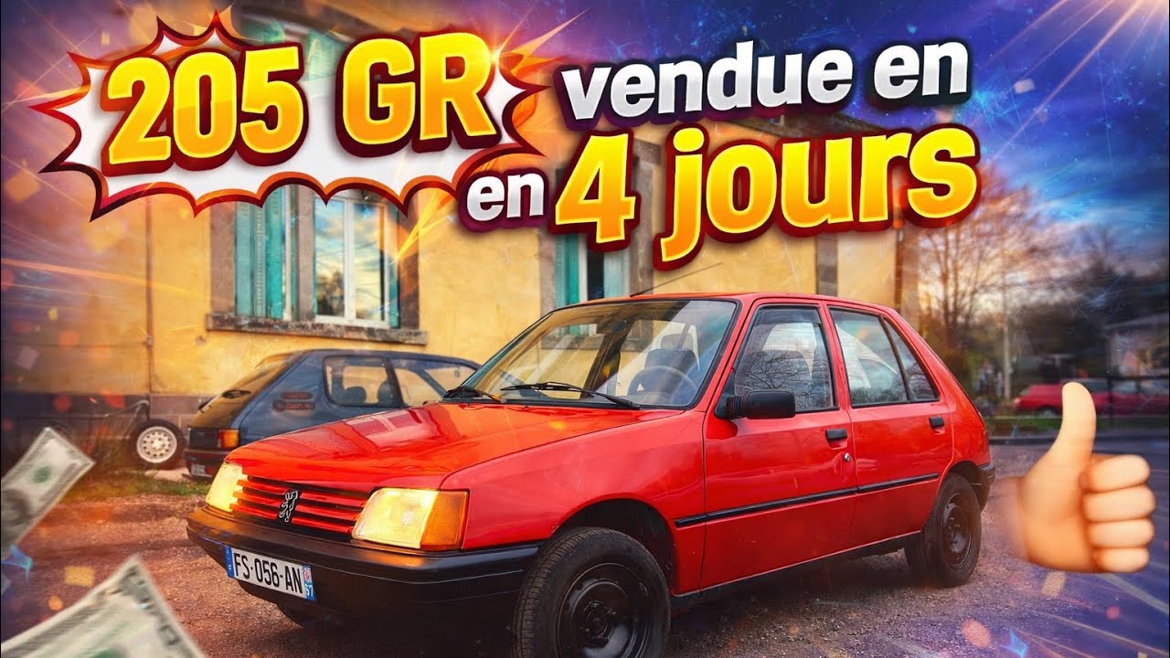 PEUGEOT 205 GR : VENDUE ! Adieu beautée