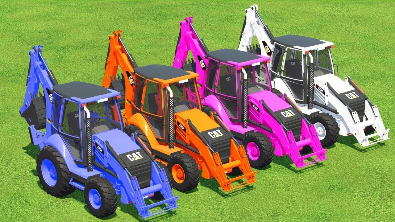TRANSPORTING & LOAD SHEEPS & UNLOAD WITH CAT BACKHOE LOADERS & TRUCKS! Farming Simulator 22
