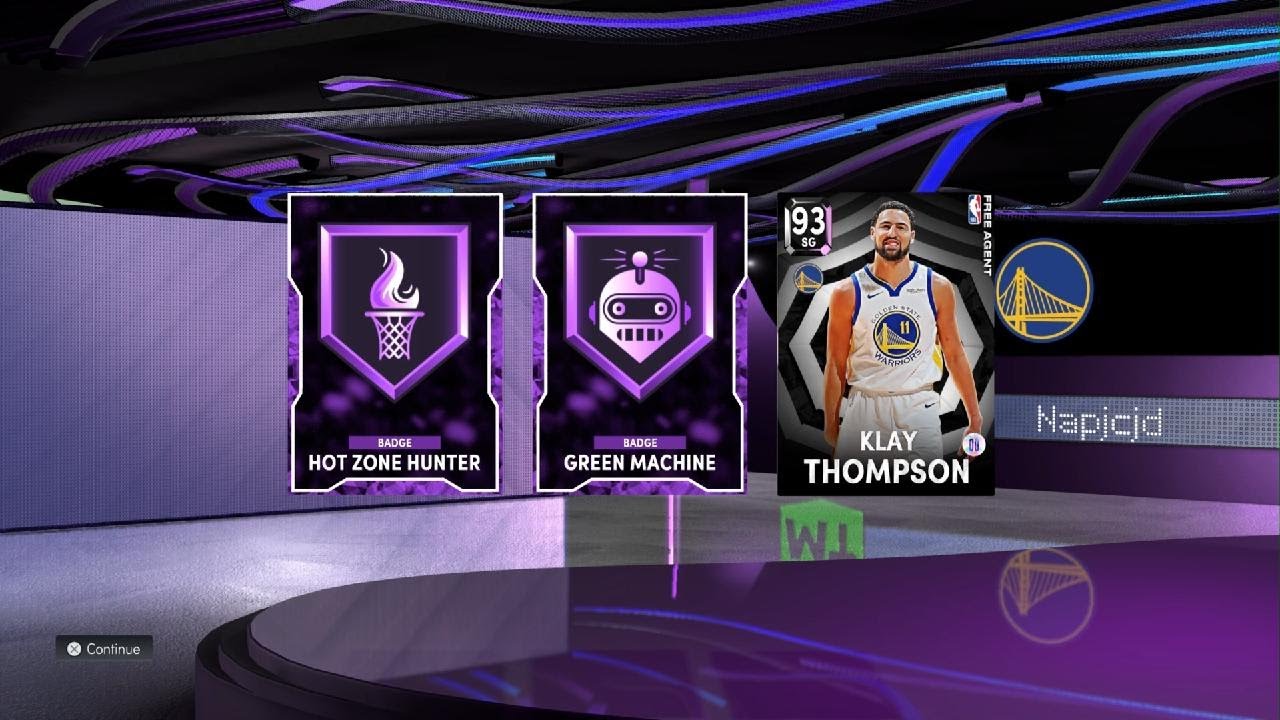 NBA 2K22 MyTEAM Free Agent Klay Thompson Locker Code