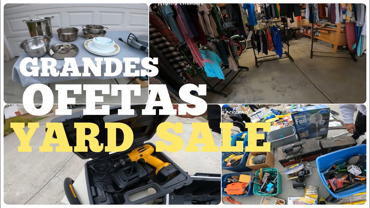 GRANDES OFERTAS EN YARD SALE💰/COMPRAS EN YARD SALE ✅/COSAS GRATIS 🛑