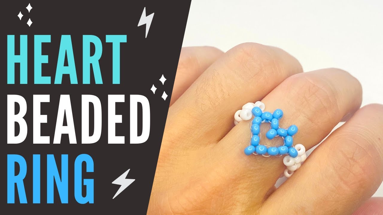How to Make Heart Beaded Ring - Heart Beaded Ring
