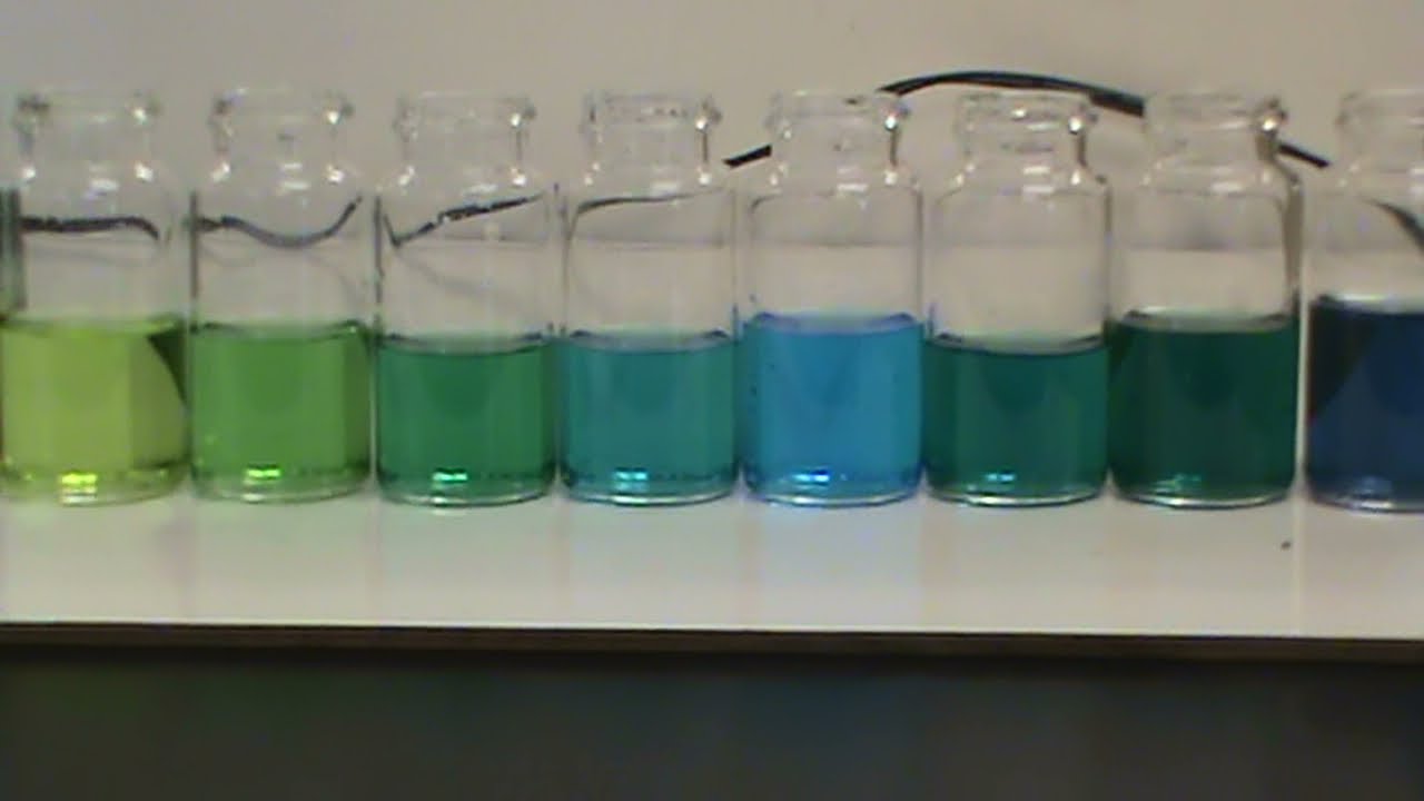 Vanadium (V) colorful redox reactions