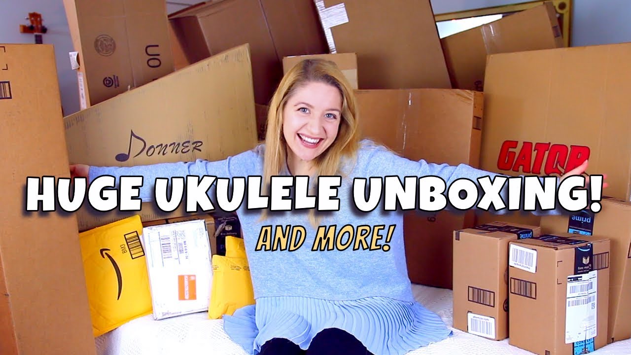 HUGE UNBOXING HAUL! (Ukuleles, Guitars, Tuners, Capos, Cases!)