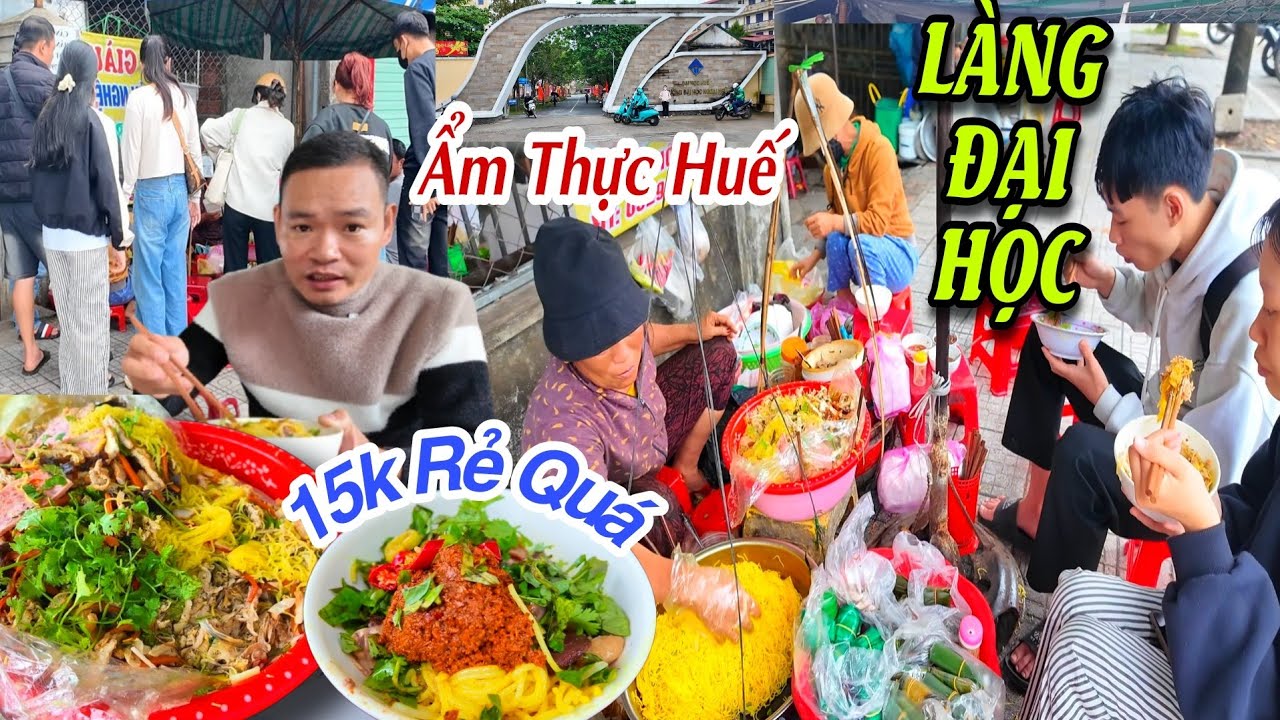 DÌ GIÀU BÁN MÓN NI ẨM THỰC HUẾ 15K QUÁ RẺ, BỞI RỨA MỚI HÚT KHÁCH SINH VIÊN LÀNG ĐẠI HỌC