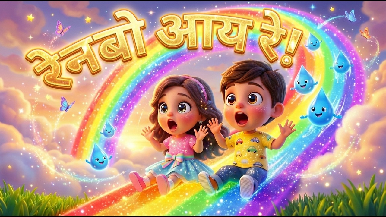 रेनबो आया रे 🌈 | हिंदी बच्चों का गाना |Rainbow Rhyme for Children