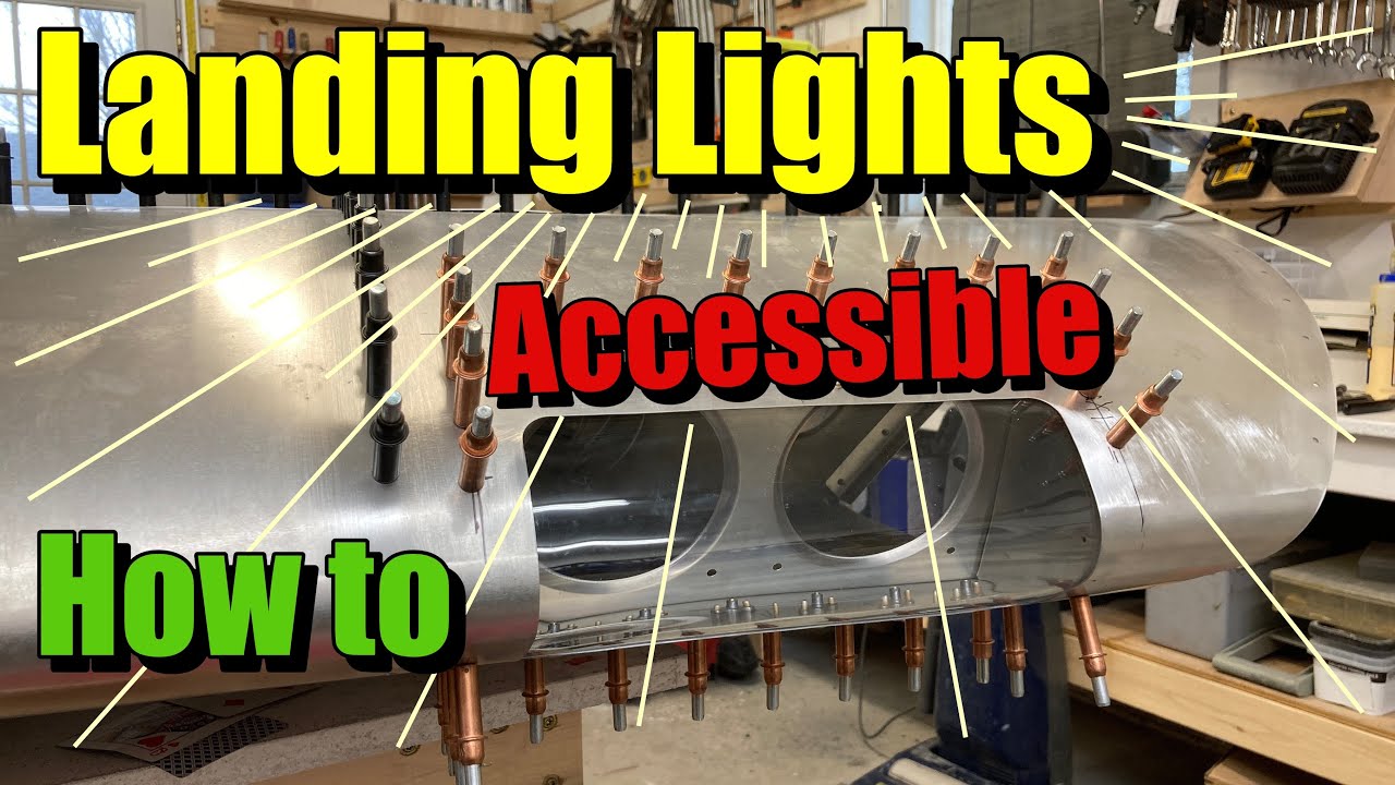 Zenith CH 750 CruZer Build...  Landing Lights ...Wing Installation.... part 19