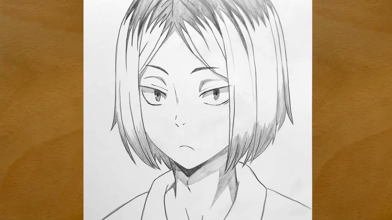 Anime sketch | How to Draw Kenma Kozume from haikyuu | step by step | draw anime | Sketch