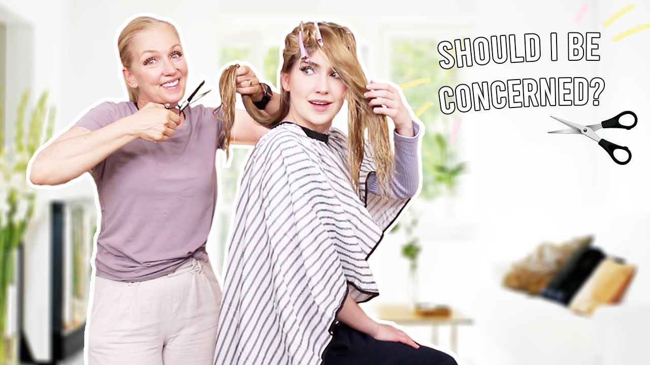 Letting My Mom Cut My Hair !! *brb crying*