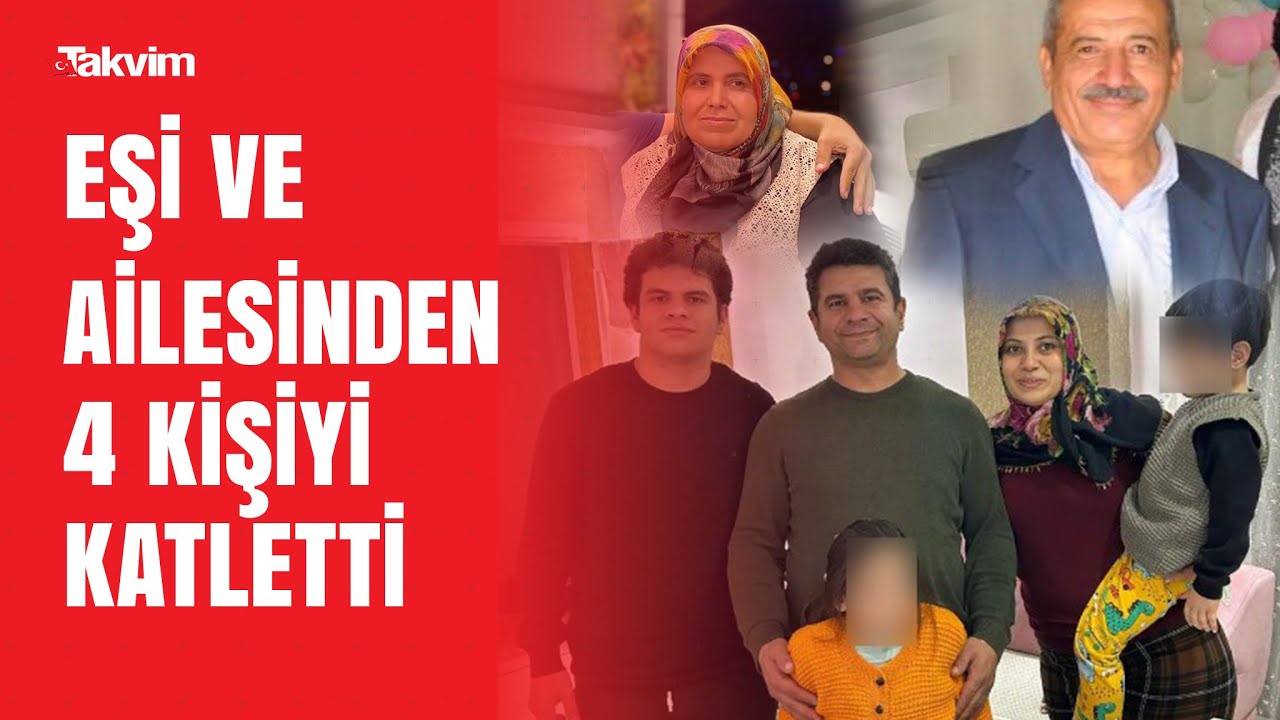 Polis memuru eşi ve ailesinden 4 kişiyi hayattan kopardı