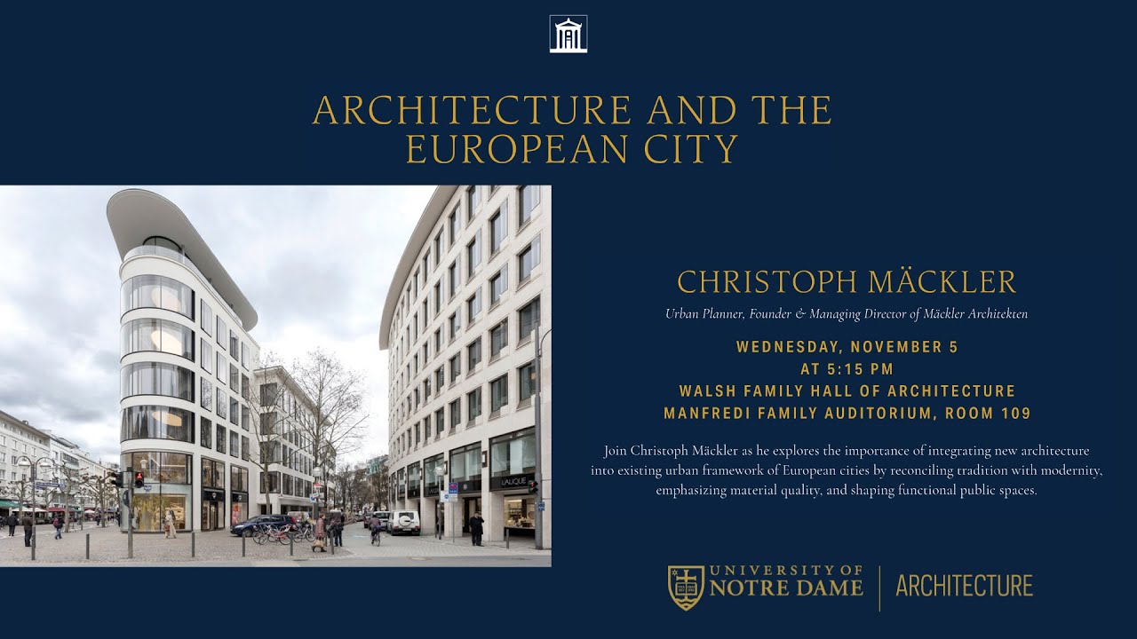 Architecture and the European City with Christoph Mäckler