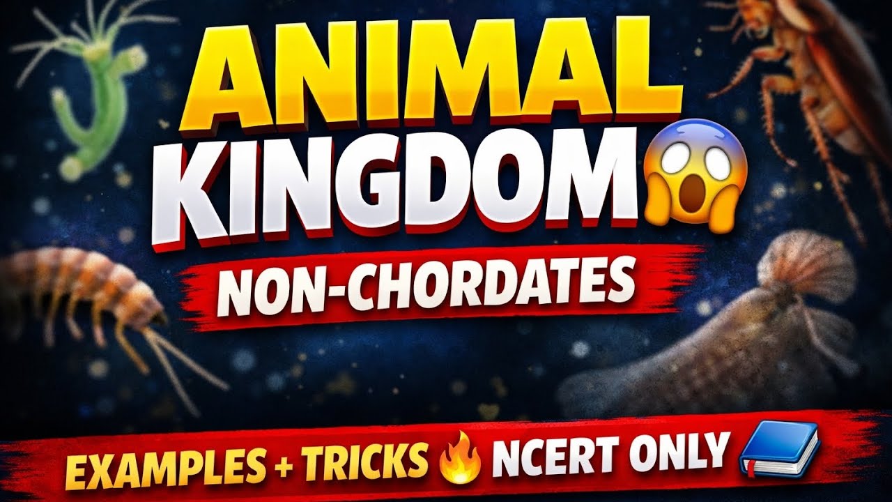 ANIMAL KINGDOM – Non-Chordates | NCERT Examples & Tricks for NEET 🧠🔥
