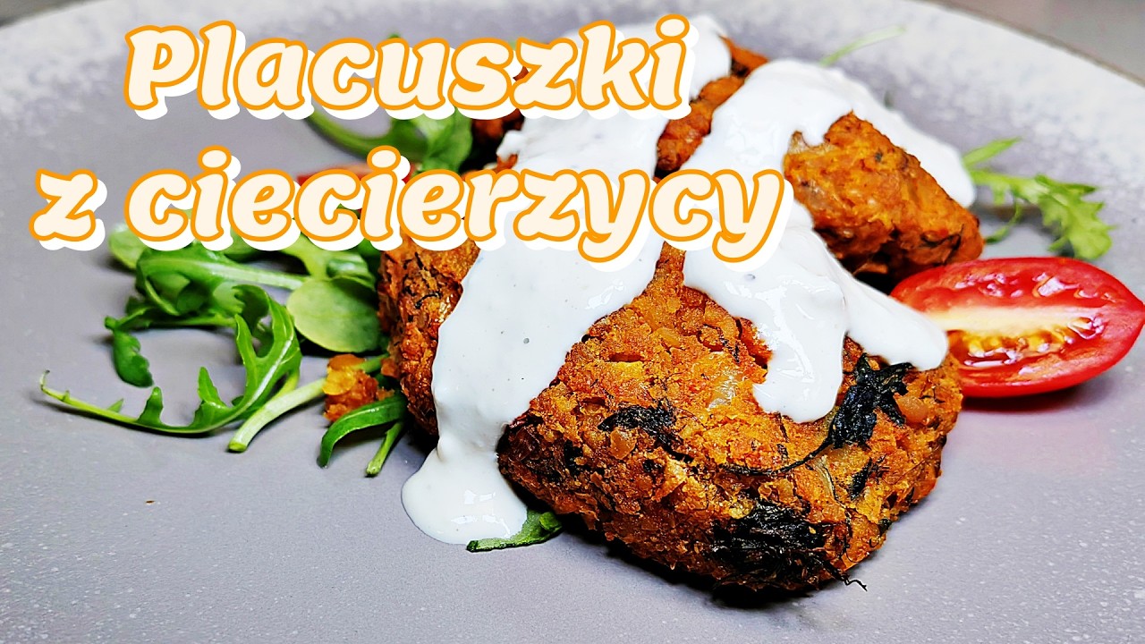 Placuszki z ciecierzycy z sosem czosnkowym to mój pomysł na obiad