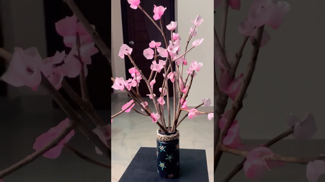 DIY Wax Candle Flower Tree 🌸 | Easy Finger Craft Tutorial #candlecraft #diydecor #handmade #waxart