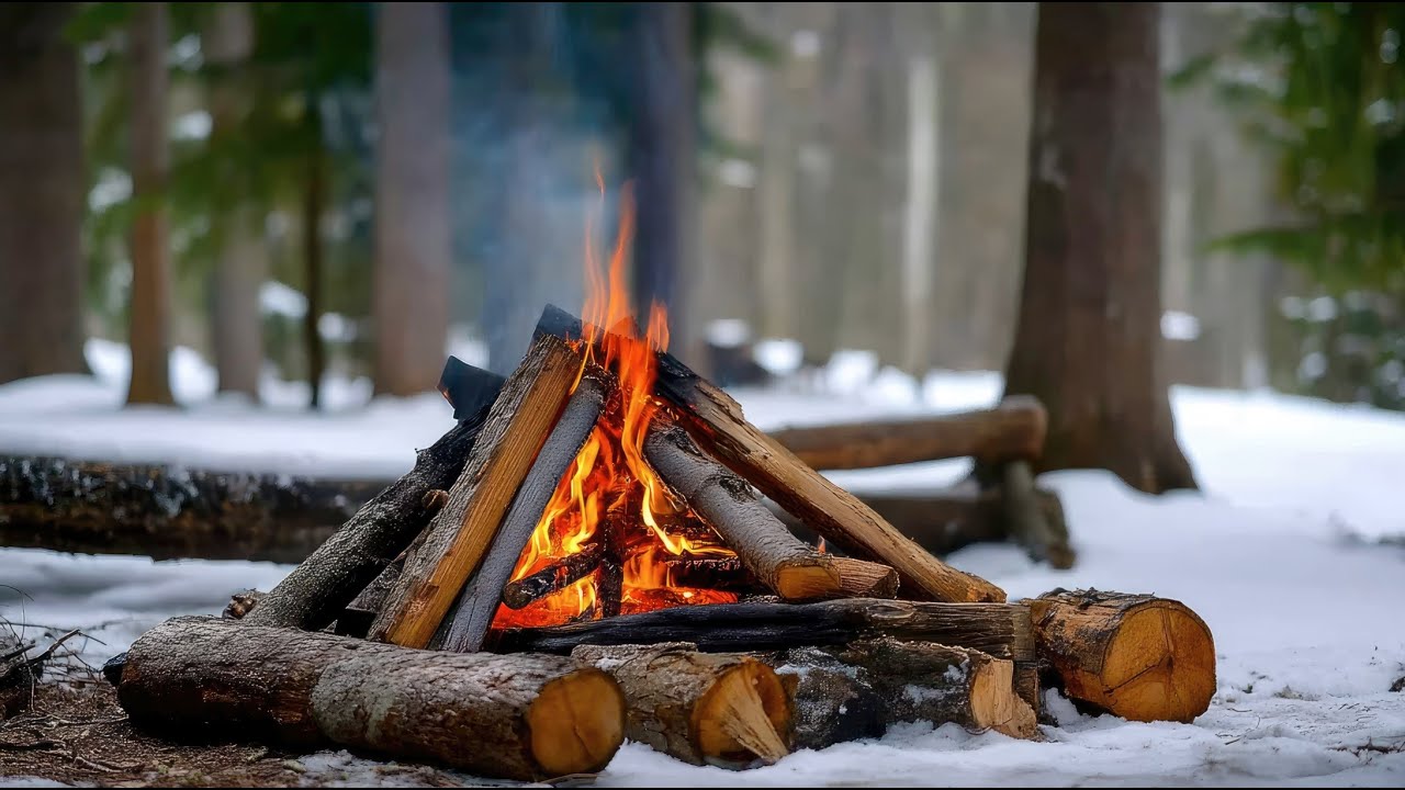Slow Breathing, Soft Fire — Winter Sleep Sounds for Anxiety