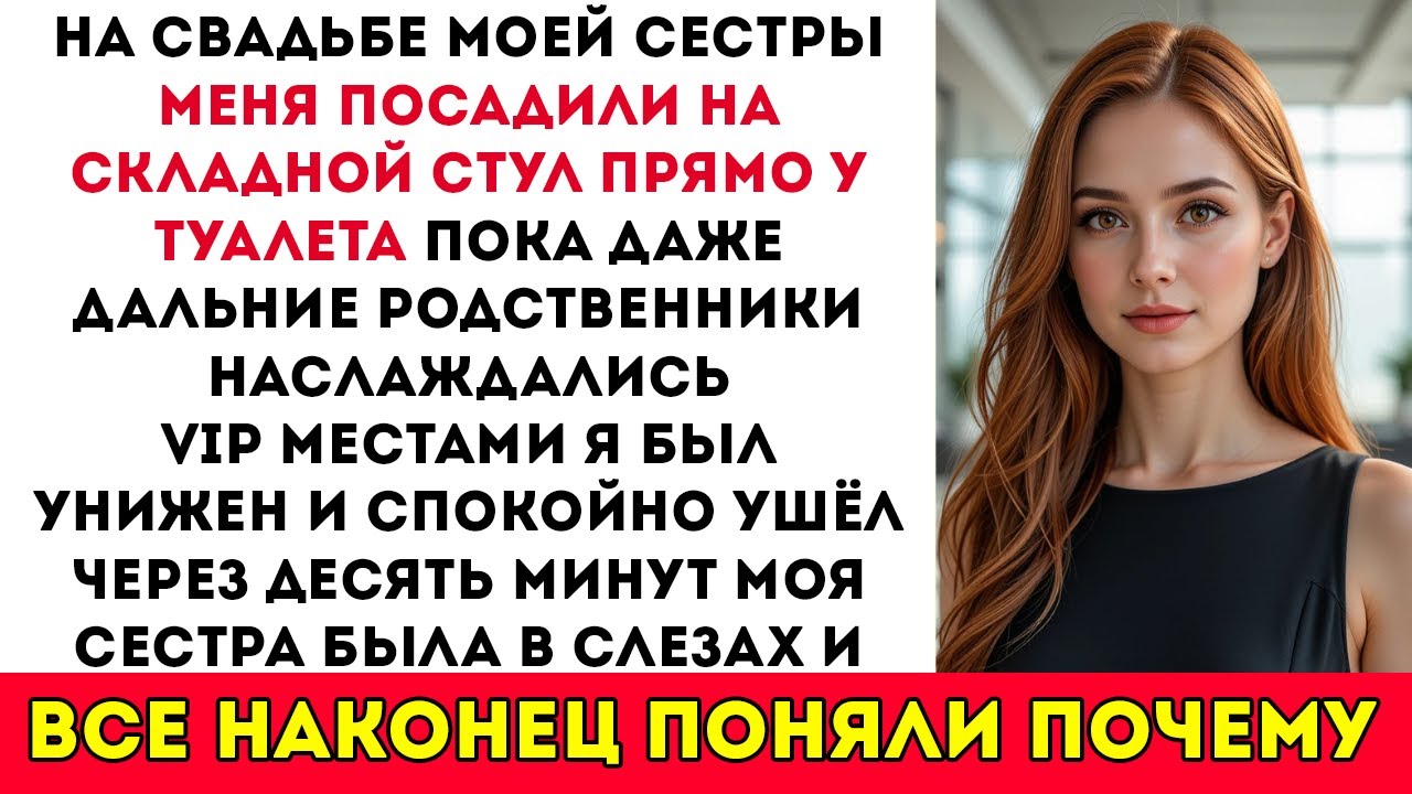 Моё место на свадьбе сестры Раскладной стул у туалета… а потом все увидели  История