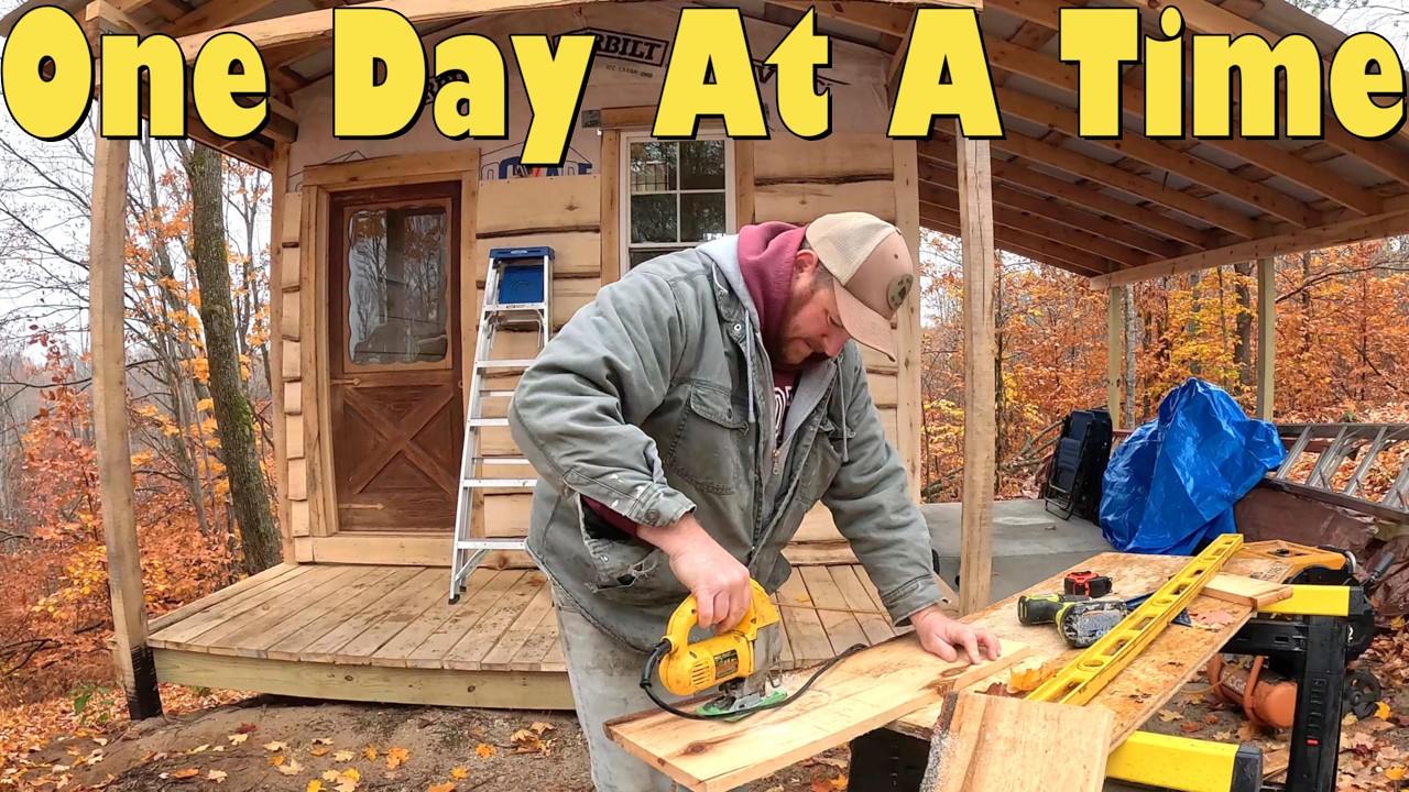 Building A Simple Remote Cabin Hidden in the Woods