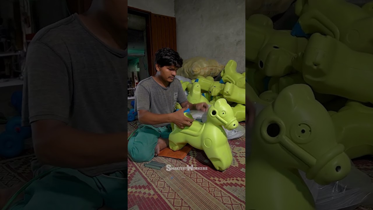 Amazing Process Of Conversion of Waste Plastic Into Kids Toy | PVC Horse Manufacturing process