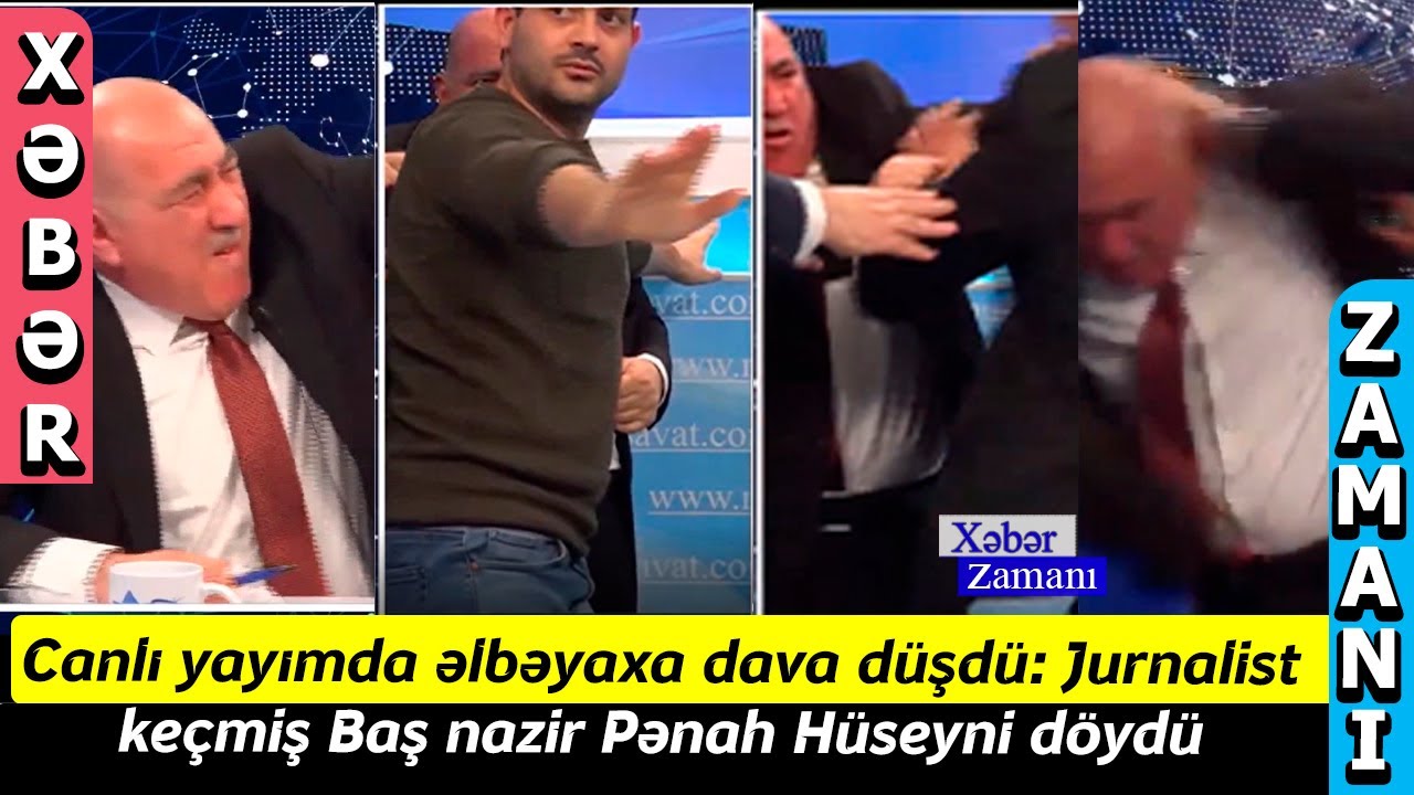 Canlı yayımda əlbəyaxa dava d&uuml;şd&uuml;: Jurnalist ke&ccedil;miş Baş nazir Pənah H&uuml;seyni d&ouml;yd&uuml; #shorts