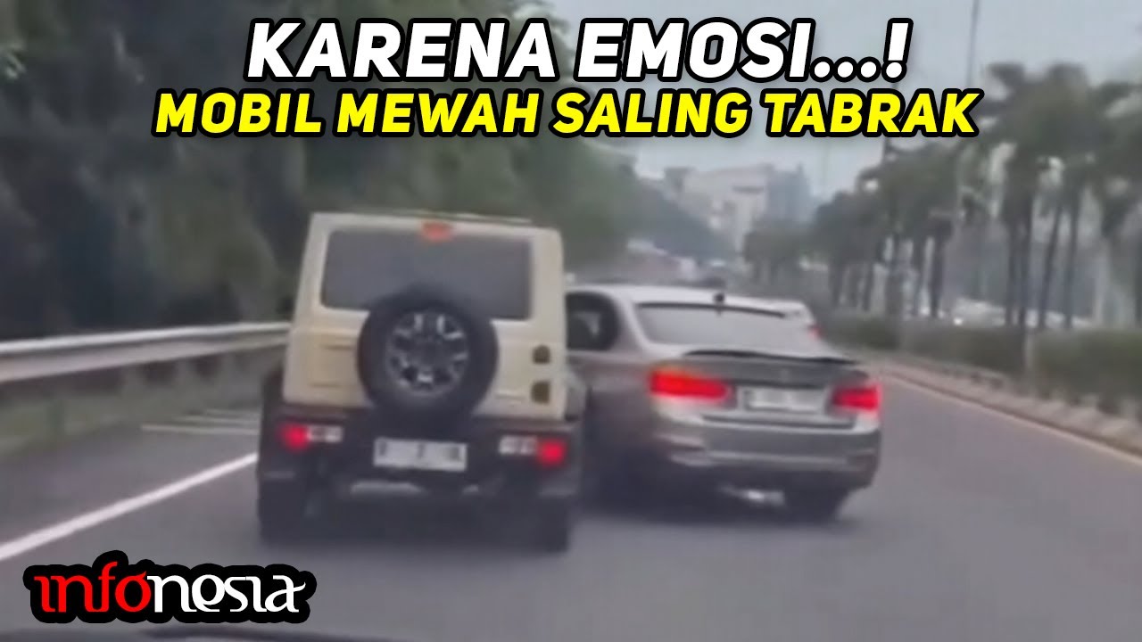 SERU LIATNYA...! Begini Jadinya Kalau Orang Kaya Emosi Saling Tabrak