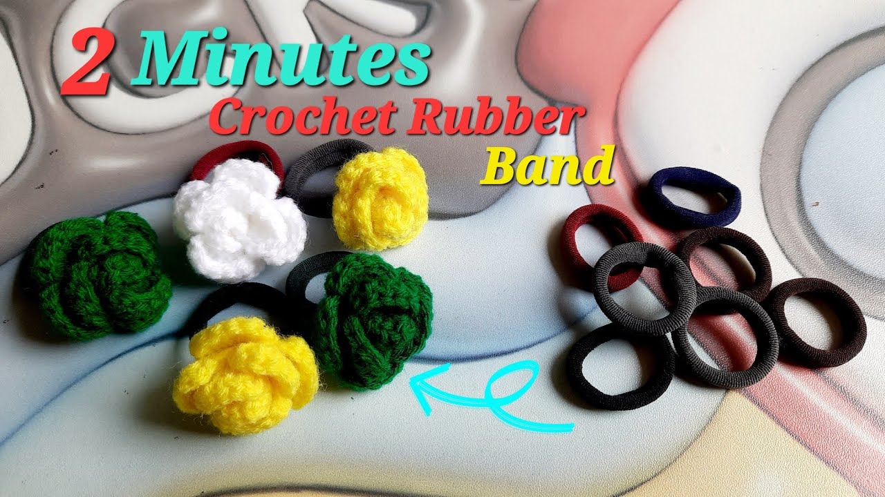 Beautiful Crochet Rubber Band Making | Easy DIY Crochet Hair Band Tutorial