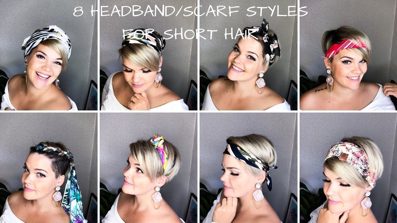 8 Ways To Style Short Hair | Headband, Scarfs & Bandanas