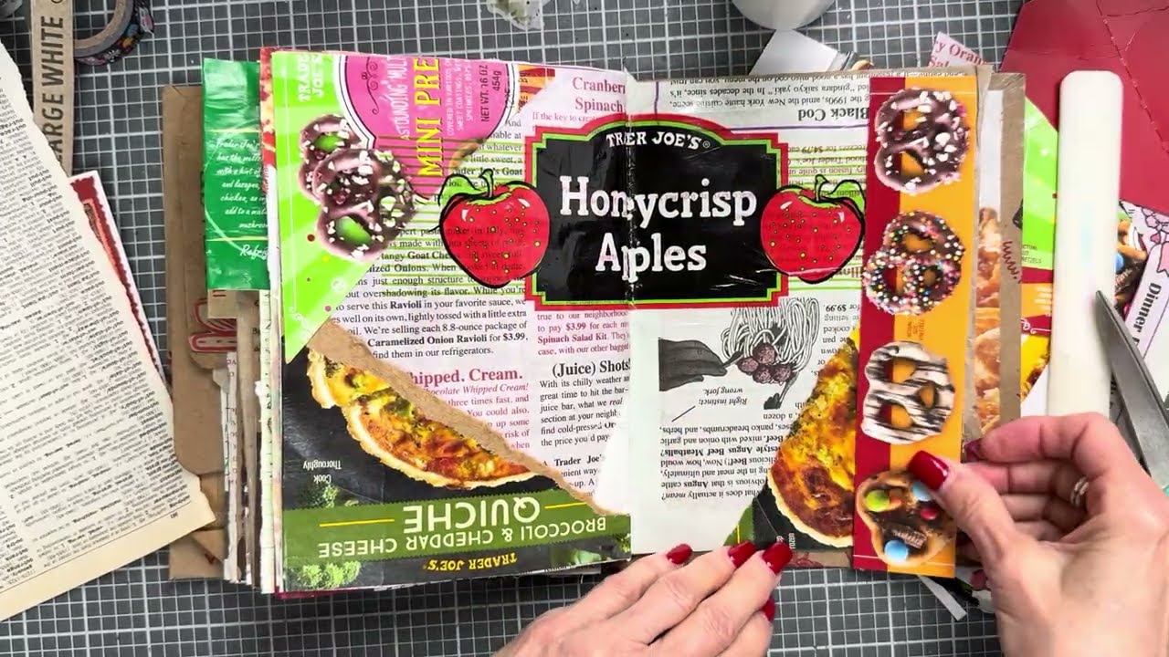 Trader Joe’s Junk Journal Part 24 #traderjoesfinds #collageart @drnmarketbydebbie #paperart