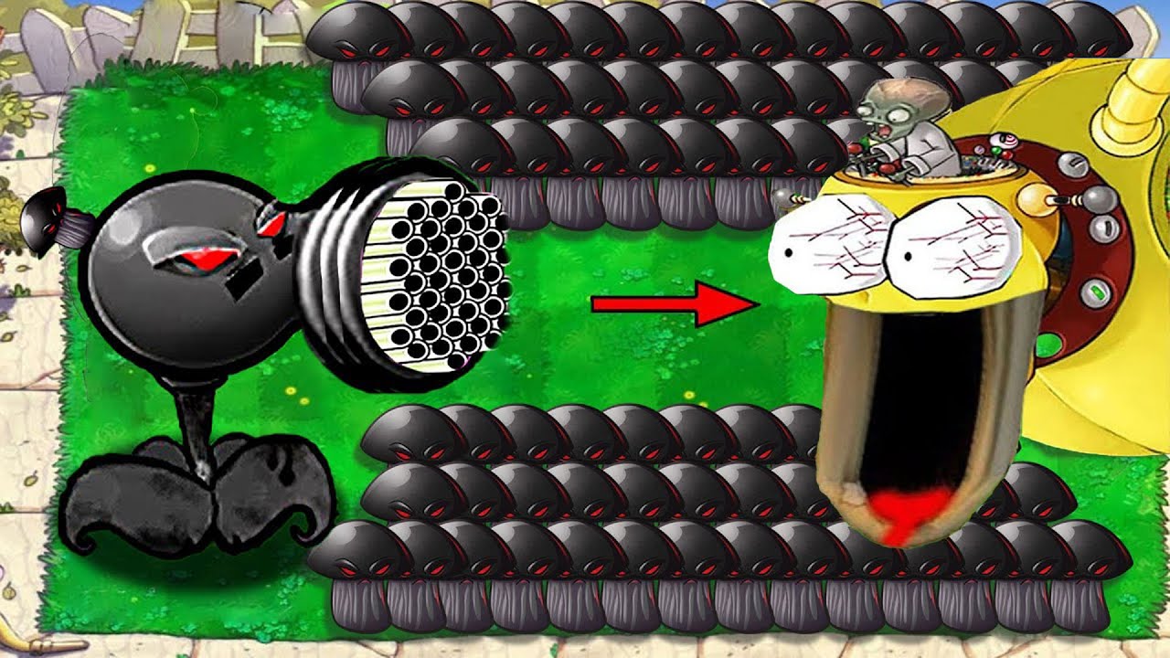 1 Doom Peashooter Gatling and 999 Doom Shroom vs Dr.Zomboss Gargantuar - Plants vs Zombies Hack