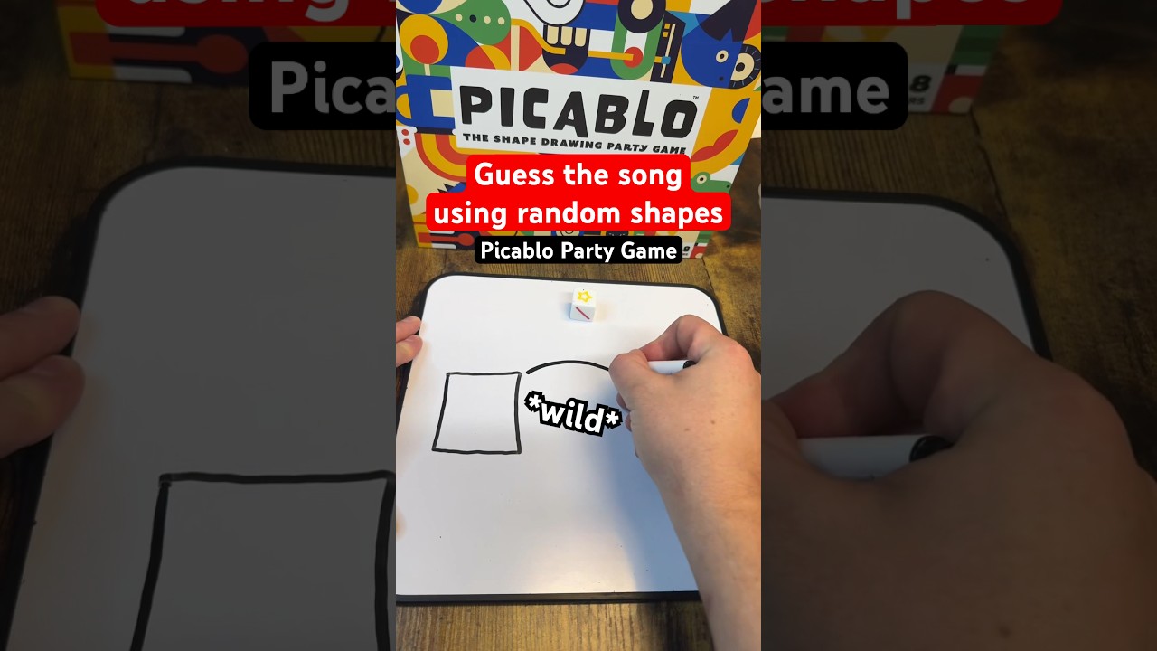 Guess the song using random shapes - Picablo Party Game #gamenight #partygame #drawing #artchallenge
