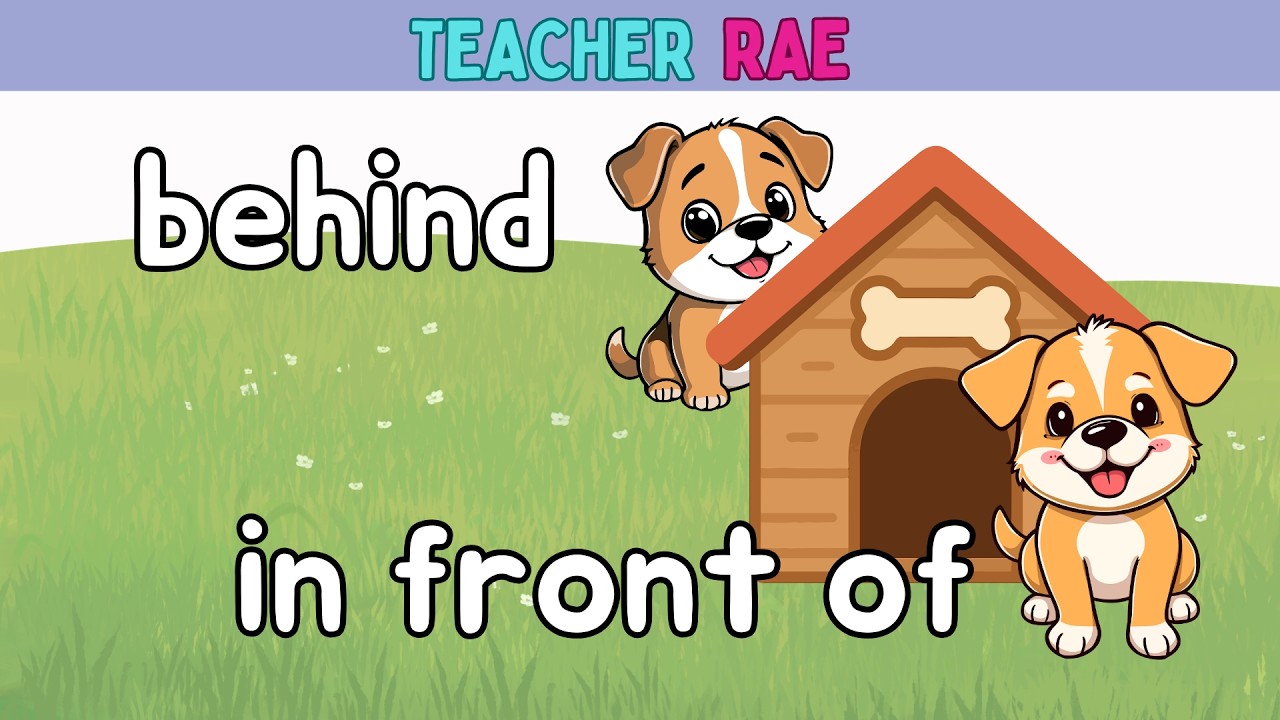 In Front Of and Behind for Kindergarten | Prepositions for Kids