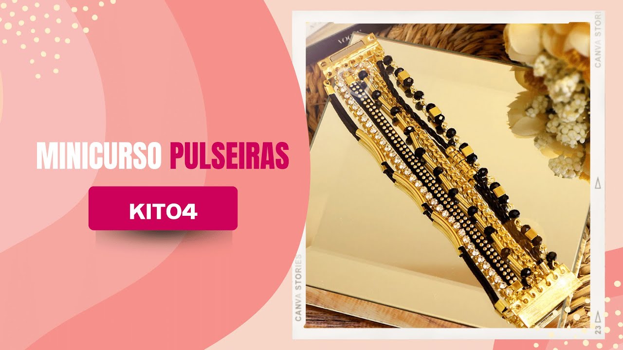 MINICURSO PULSEIRAS (KIT04) Passo a Passo Pulseira de Imã